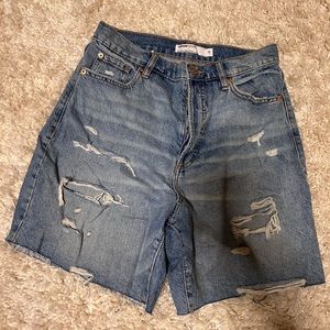 Garage DENIM High Waisted Ripped Shorts